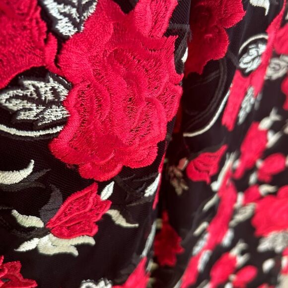 Joseph Ribkoff Floral Sweetheart Embroidered Dress 12 - Picture 12 of 16